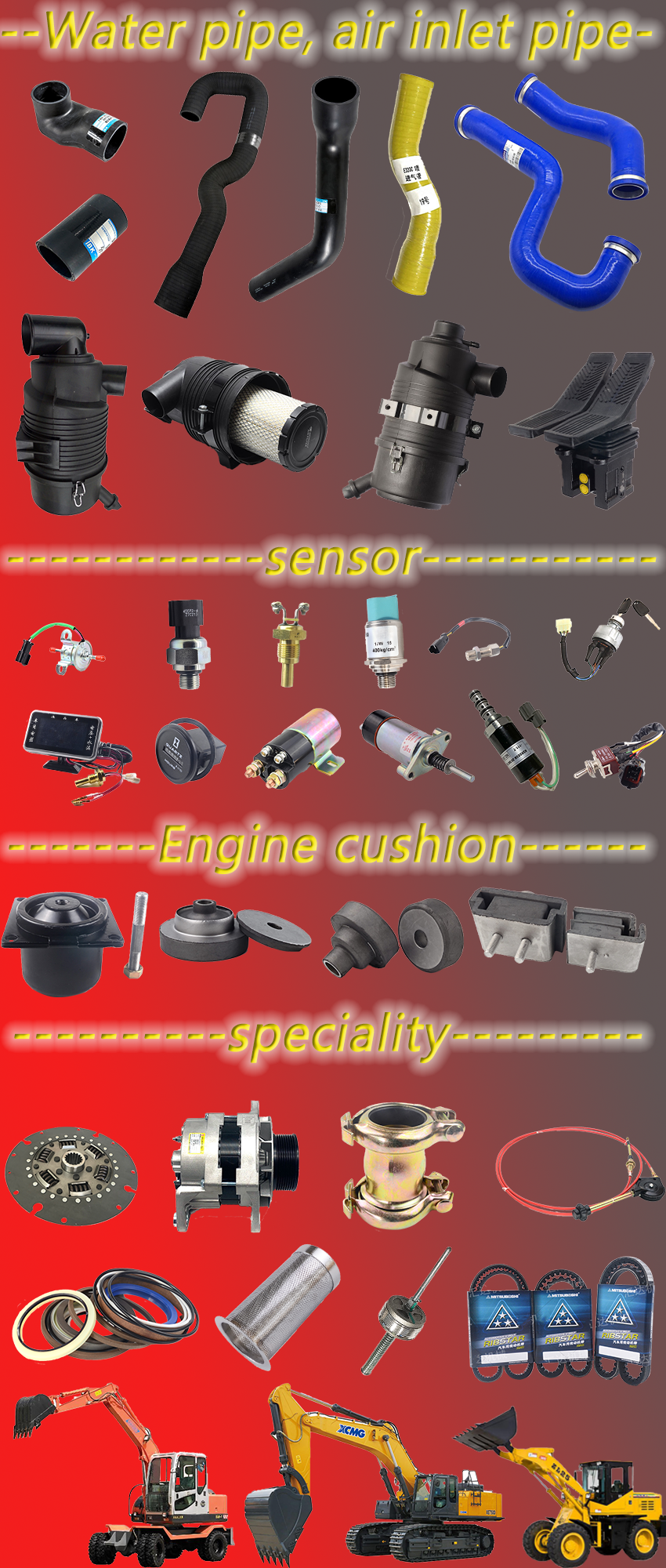 Bán buôn phụ tùng máy xúc Sau thị trường Nhà máy Trung Quốc Nhà máy hỗ trợ DH220-5 Lắp đệm động cơ Doosan CHO Daewoo